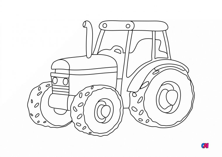 Coloriage A Imprimer Tracteur : Tracteur 4 Coloriages A tout Cploriage 4 Roues