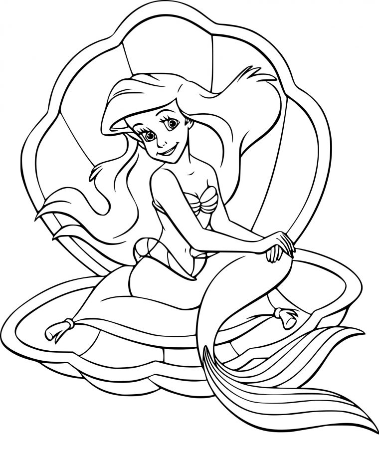 Coloriage Ariel La Petite Sirène À Imprimer Sur Coloriages destiné Coloriage Disney A4 A