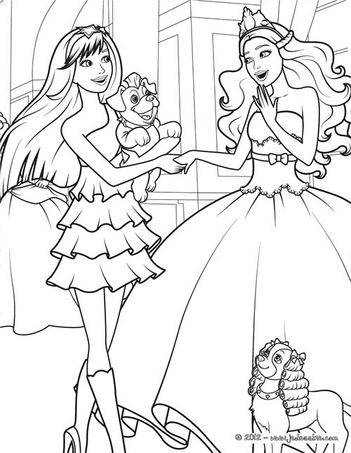 Coloriage Barbie La Princesse Et La Popstar Coloriage à Le Torus A Imprimer