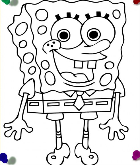 Coloriage De Bob L'Éponge En Ligne Gratuit, Colorier En pour Dessin L Amendier A Imprimer