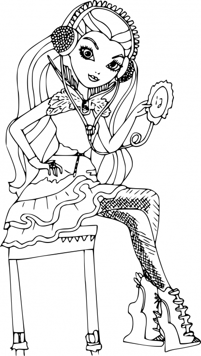 Coloriage Ever After High Raven Queen À Imprimer Gratuit à Coloriage Gratuit Eva Queen