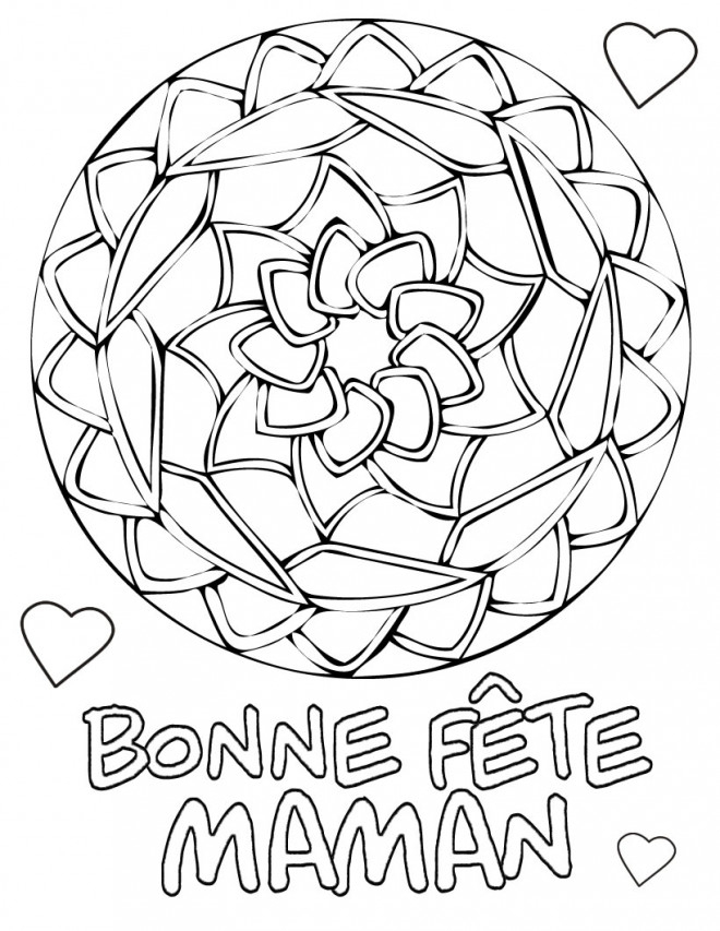 Coloriage Fête Des Mères Maternelle Dessin Gratuit À Imprimer avec Dessins Fete Des Meres