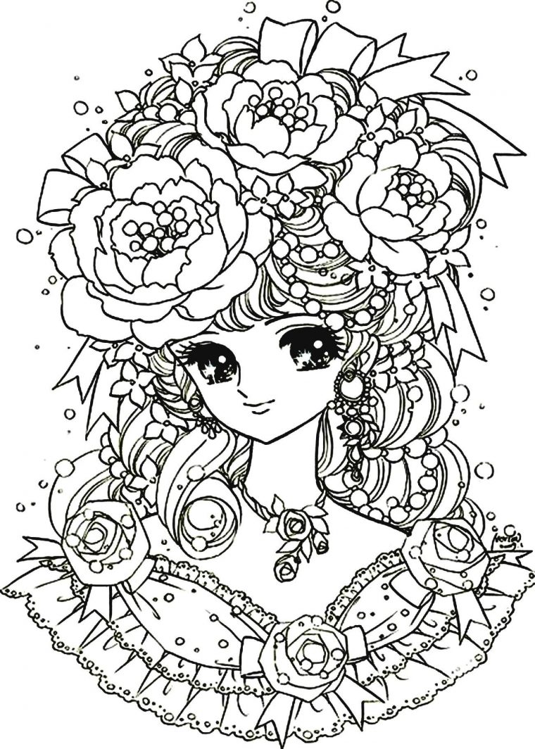 Coloriage Fille Manga Difficile À Imprimer avec Coloriage De Fille Ado Imprimer