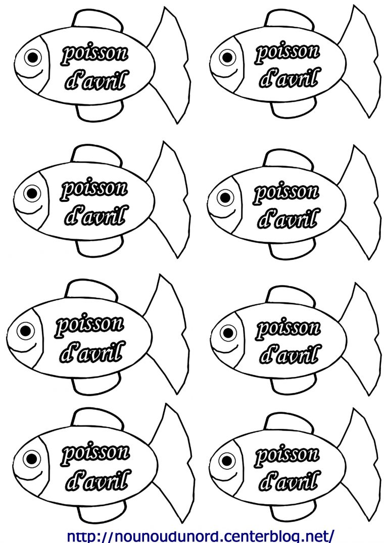 Coloriage Gratuit Poisson D'Avril tout Coloriage Poisson Avril Tfou