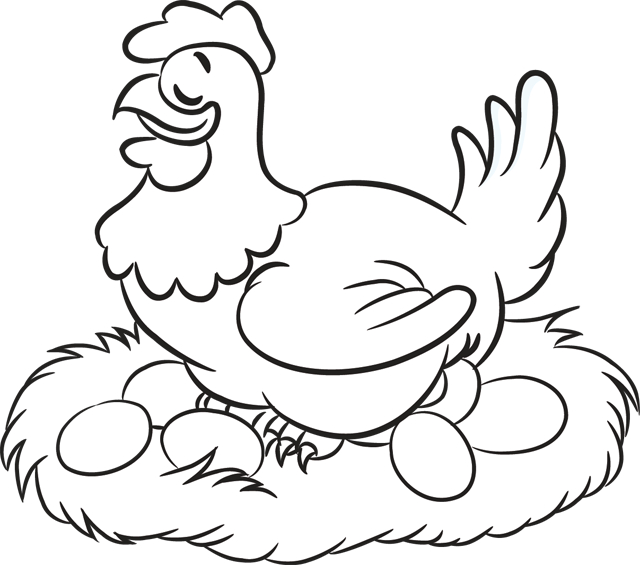 Coloriage Gratuit Poule De Paques avec Poules De Pa¢Ques A Imprimer