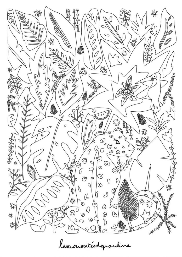 Coloriage Jungle Petit – Fichier Pdf à Coloriage 3 Ans Pdf