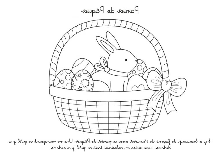 Coloriage Lapin De Paques À Imprimer Gratuit Nouveau à Panier De Paques A Imprimer Gratuit