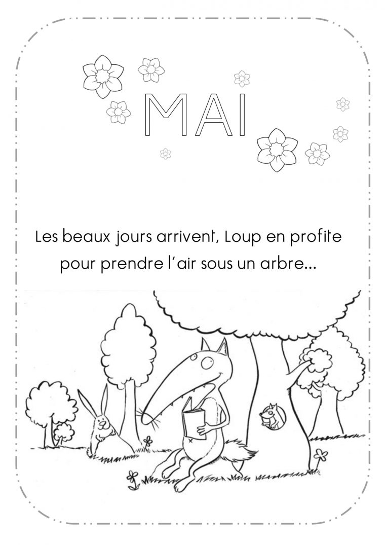 Coloriage Le Loup Qui Voulait Changer De Couleur destiné Coloriage Avril Loup Maternelle