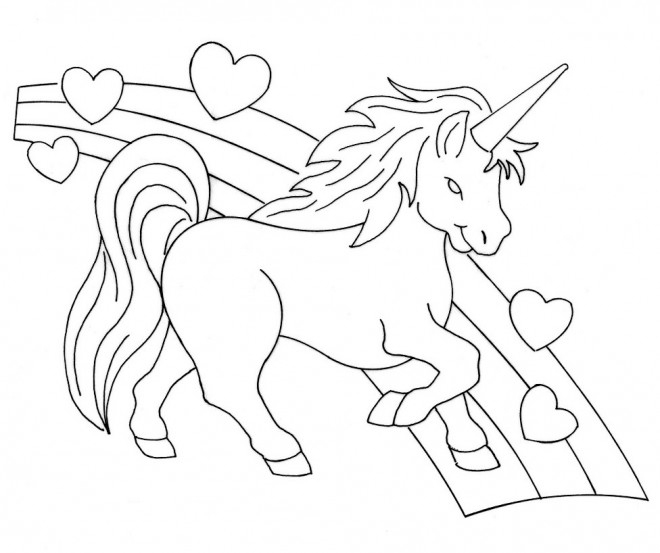 Coloriage Licorne Facile Dessin Gratuit À Imprimer à Licorne Dessin A Imprimer