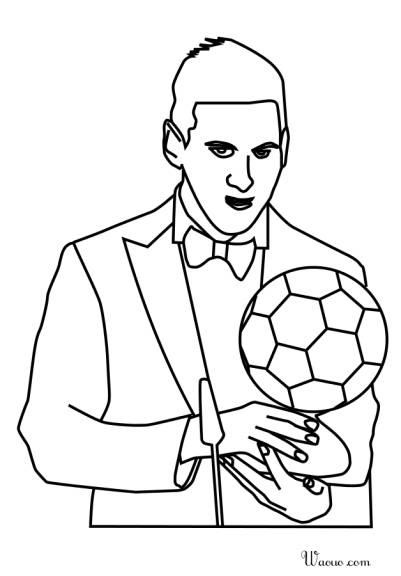 Coloriage Lionel Messi Ballon D'Or 2016 À Imprimer avec Telechargement Des Starts De Footbal Pour Coloriage