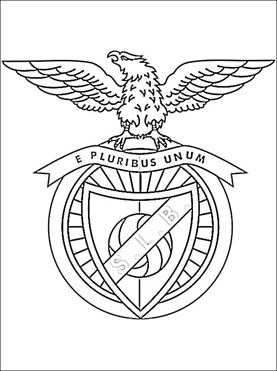 Coloriage Logo De Club De Benfica Dessin Gratuit À Imprimer concernant Telechargement Des Starts De Footbal Pour Coloriage