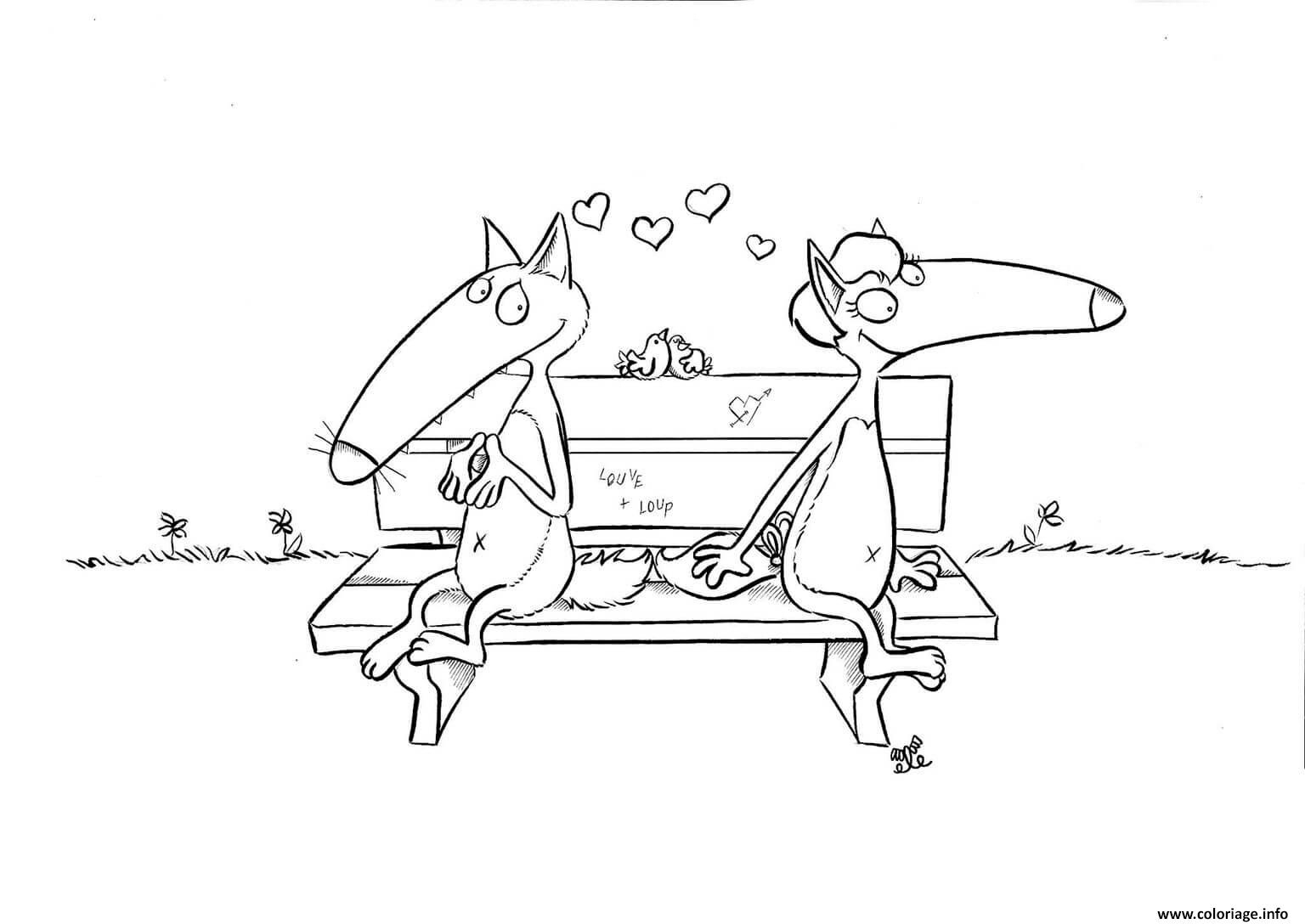 Coloriage Loup Auzou Est Amoureux Dessin Loup Auzou À Imprimer serapportantà Coloriage Loup Avril