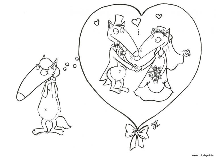 Coloriage Loup Auzou La Saint Valentin Dessin Loup Auzou À intérieur Coloriage Loup Avril