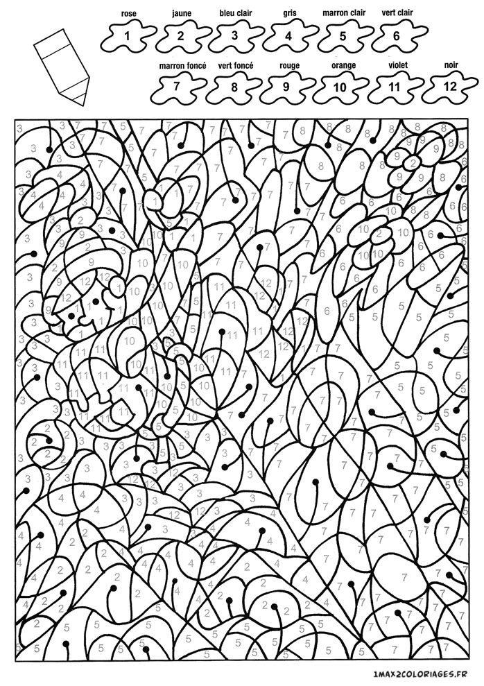 Coloriage Lucas Fait De L'Escalade Avec 12 Couleurs destiné Coloriage Par Numero A Imprimer Gratuit