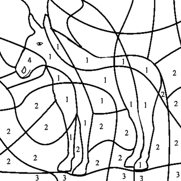 Perroquet Coloriage Chiffre - GreatestColoringBook.com