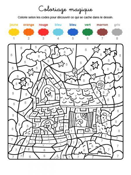 Coloriage Magique De Halloween Noel Pinterest Halloween dedans Coloriage Magique De Noel