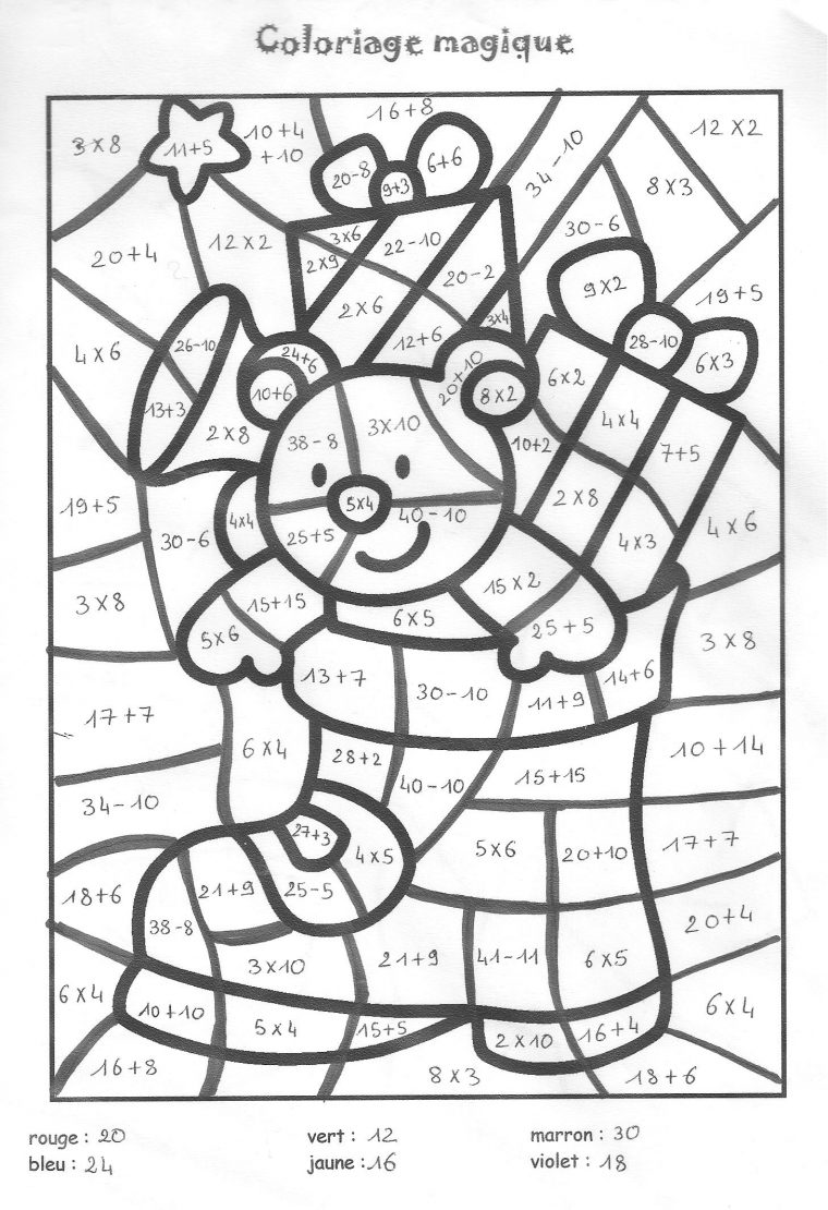 Coloriage Magique Table De Multiplication 2 3 4 5 intérieur Coloriage Exercice Multiplication