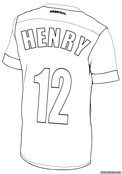 Coloriage Maillot De Thierry Henry À Imprimer destiné Telechargement Des Starts De Footbal Pour Coloriage