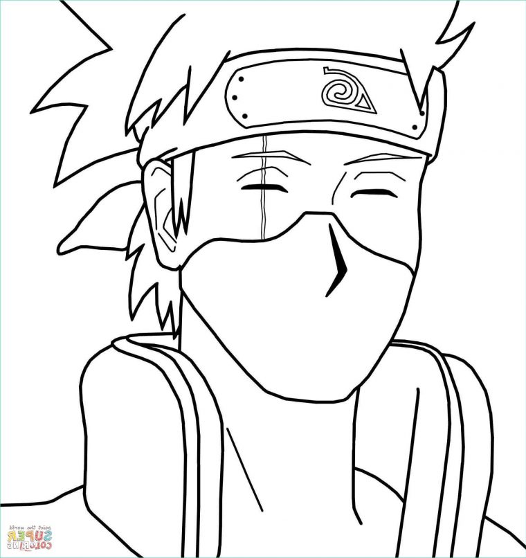 Coloriage Manga Naruto Unique Photos Coloriage Kakashi tout Coloriage De Kakashi