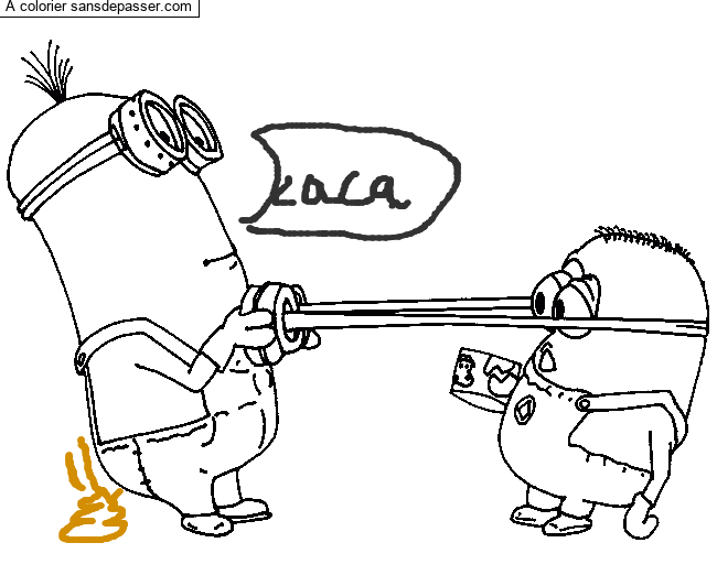 Coloriage Minion Sans Lunettes – Sans Dépasser concernant Coloriage De Bazooka