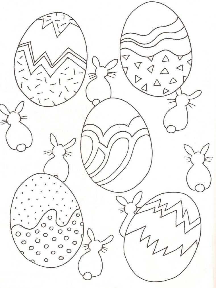 Coloriage Oeufs De Pâques pour Panier De Paques A Imprimer Gratuit