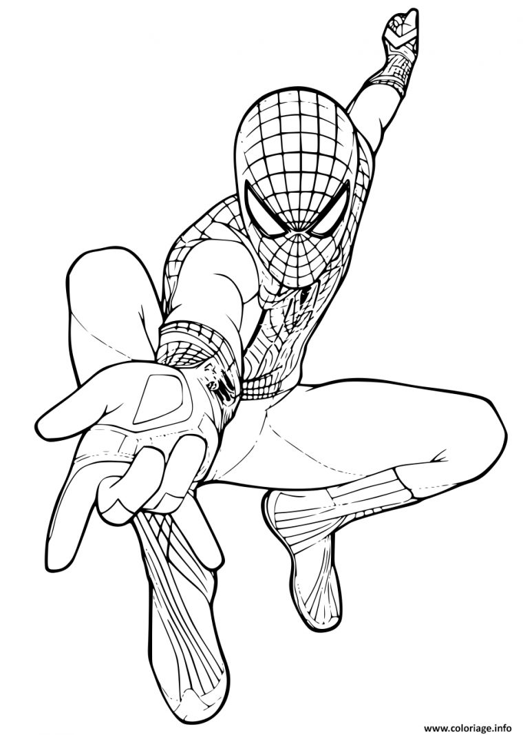 Coloriage Peter Parker Is Spiderman Dessin Spiderman À serapportantà Coloriage Spiderman A Imprimer