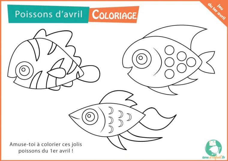 Coloriage – Poisson D'Avril concernant Coloriage Poisson Avril Tfou