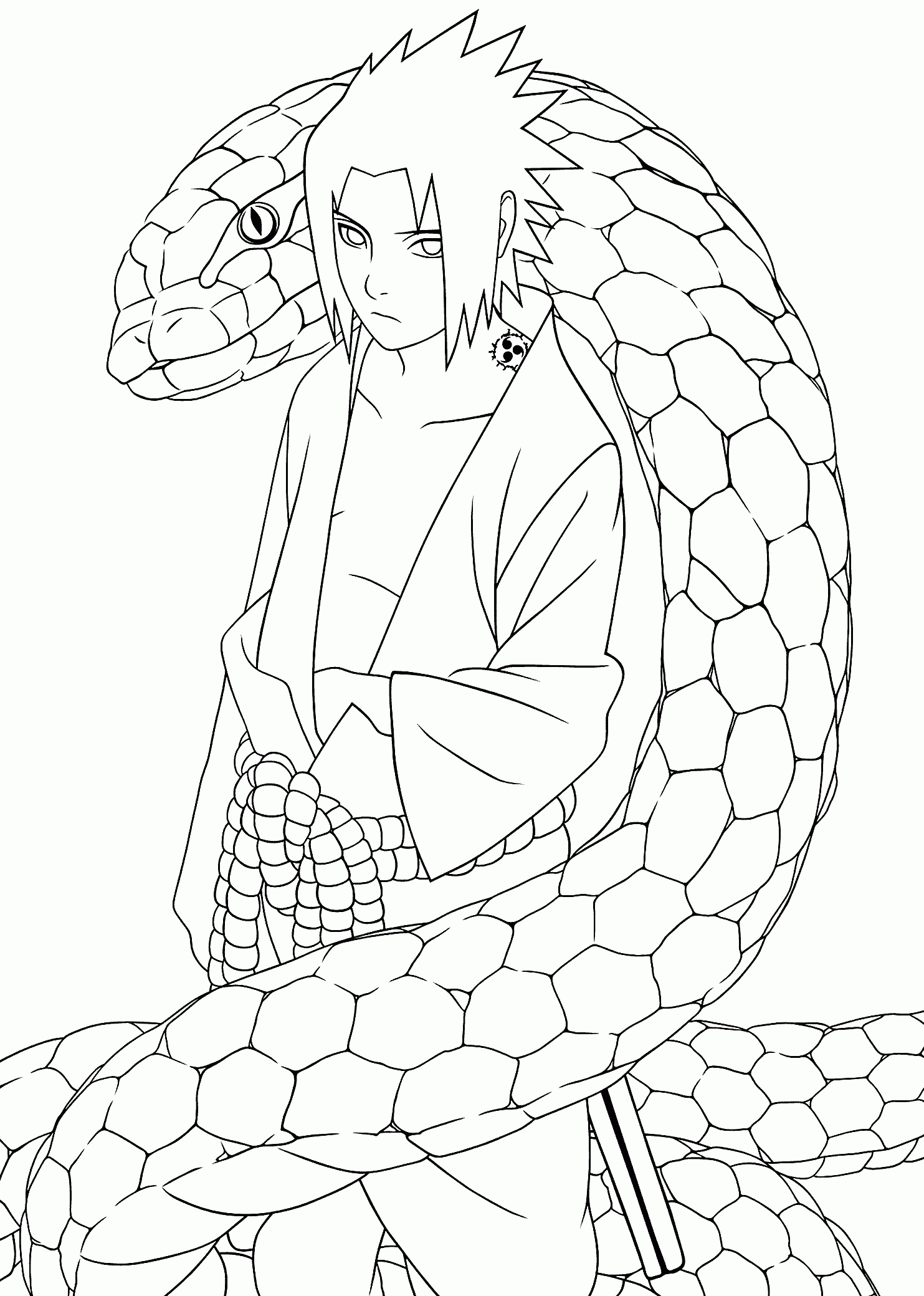 Coloriage Sasuke Naruto À Imprimer Sur Coloriages dedans Coloriage Naruto A Imprimer