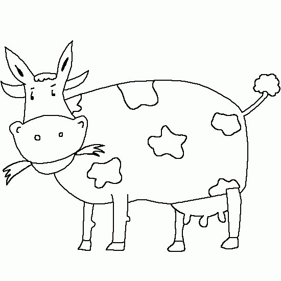 Coloriage Une Vache Humoristique Dessin Gratuit À Imprimer à Dessin A Colorier D Etables Avec Des Vaches Dedans