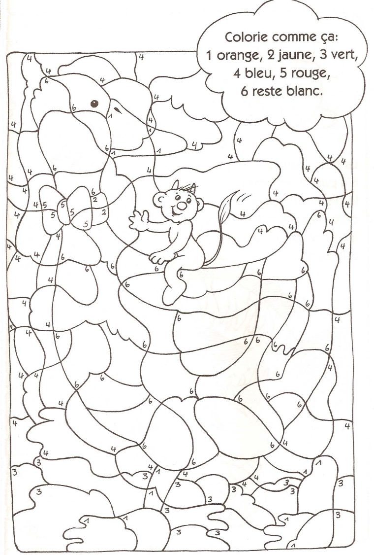 Coloriages Codés concernant Coloriage Par Numero