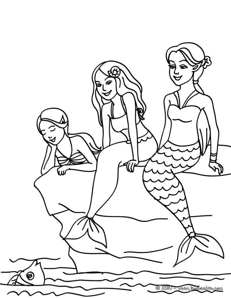 Coloriages Coloriage 3 Sirènes À Imprimer – Fr.hellokids intérieur Jules Coloriage Gratuit Pour Adultes Sur Smarphone