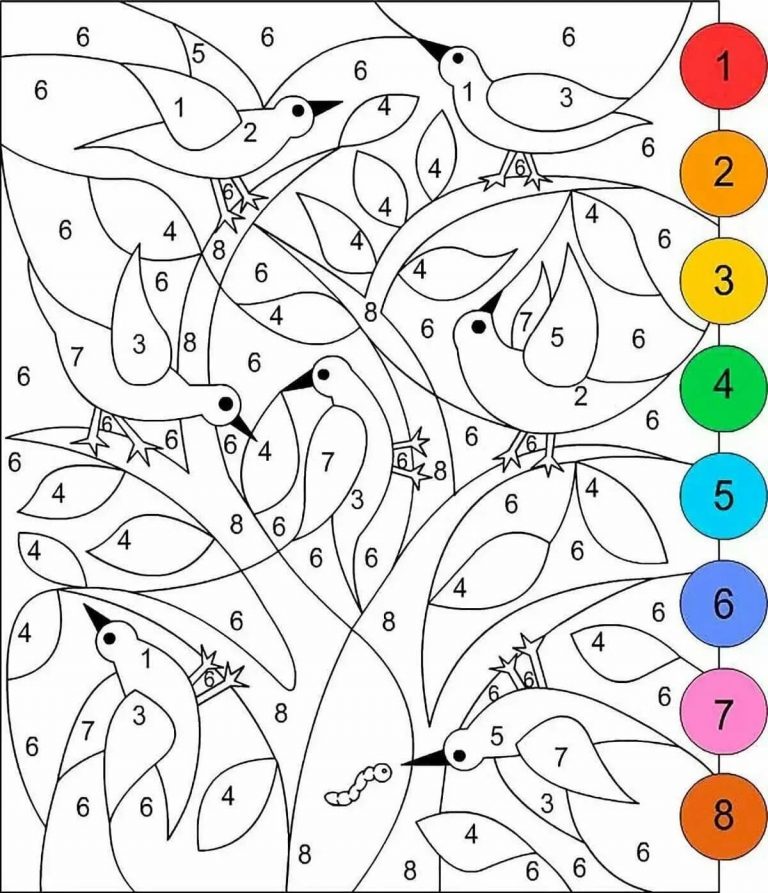 Coloriages Couleur Par Numéro - 100 Coloriages Sur Wonder tout