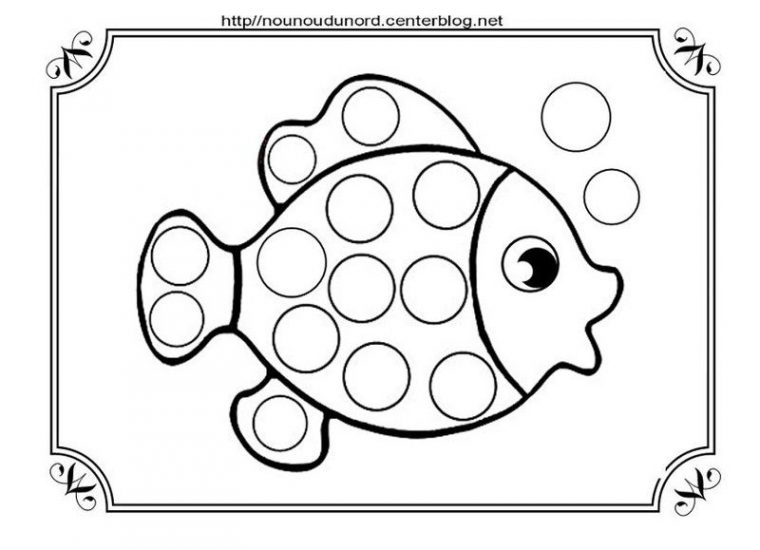 Coloriages Et Collages Gommetes Poissons | Boyama dedans Coloriage Imprimer Semba