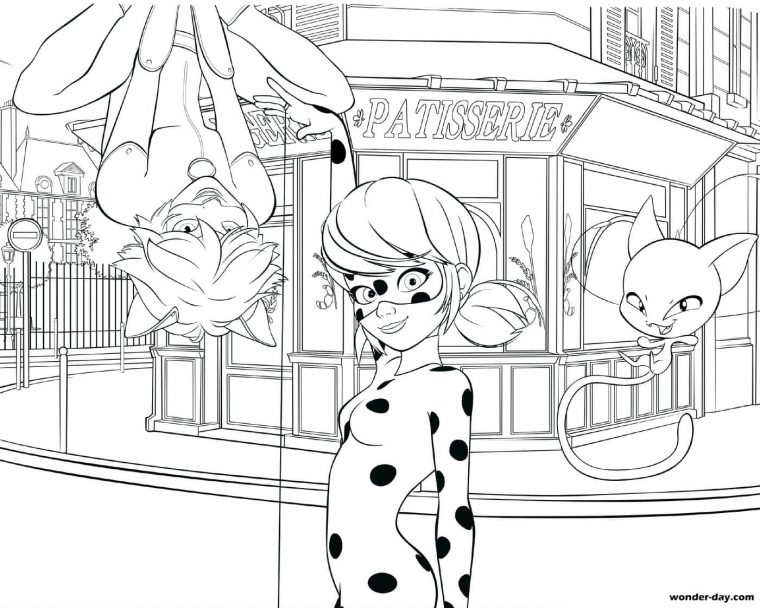 Coloriages Ladybug Et Chat Noir. La Meilleure Collection à Mask Ladybug Et Chat Noir A Imprimer