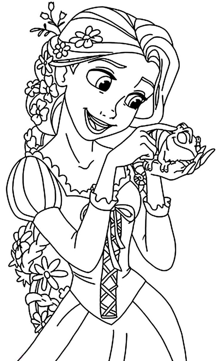 Coloriages Raiponce | Rapunzel Coloring Pages, Disney serapportantà Coloriage Disney A4 A