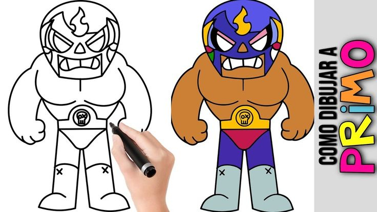 Como Dibujar A Primo De Brawl Stars ★ Dibujos Fáciles Para à Brawl Stars De Colorat Chefs4Passion