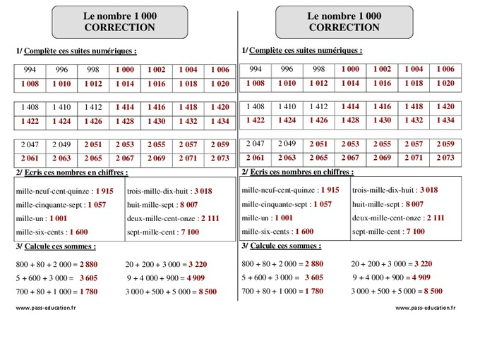 Comparer Un Nombre – Ce2 – Exercices Avec Correction avec Les Nombres Pairs Et Impairs Ce2 Exercice