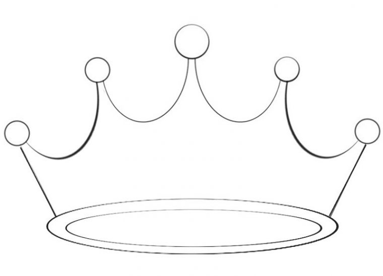 coloring page of a crown