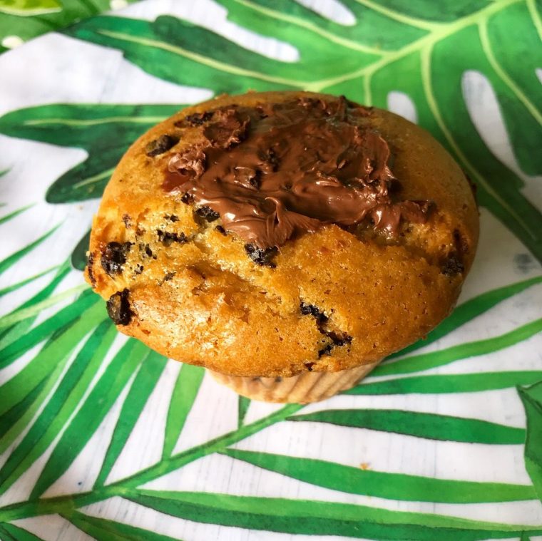 Delicious #Nutella Chocolate Chip #Muffins With Nutella destiné Toque De Choc Muffin Nutella