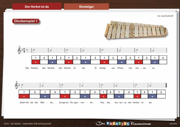 Der Herbst Ist Da – Orff pour Noten Der Herbst Ist Da