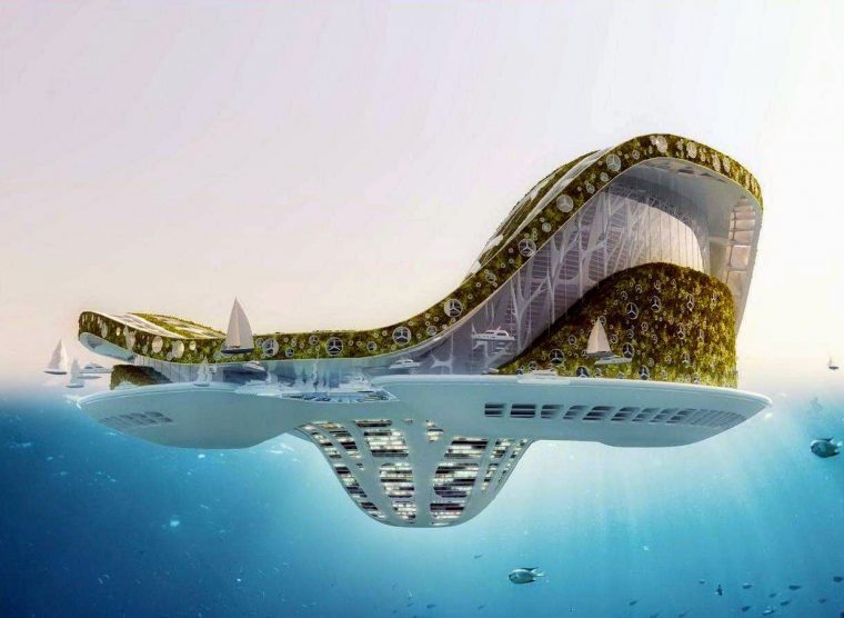 Desideratum: Maison Flottante Et Constructions Du Futur avec Dessin Maison Du Futur