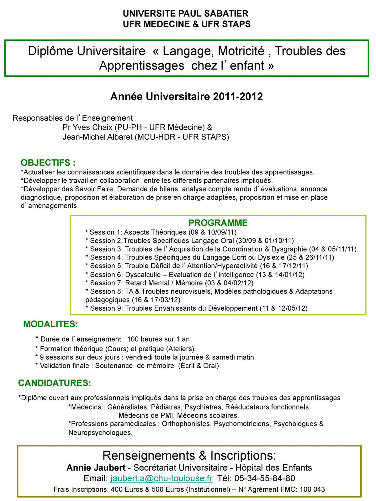 Diplome Universitaire Troubles Des Apprentissages intérieur Exemples De Travail Universitaire Sur L&amp;#039;Impulsivitac Des Enfants