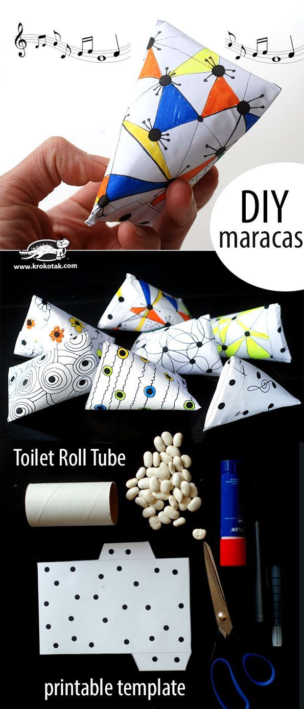 Diy Marakas Video Instructions And Template | Krokatak intérieur Musikinstrumente Basteln Grundschule