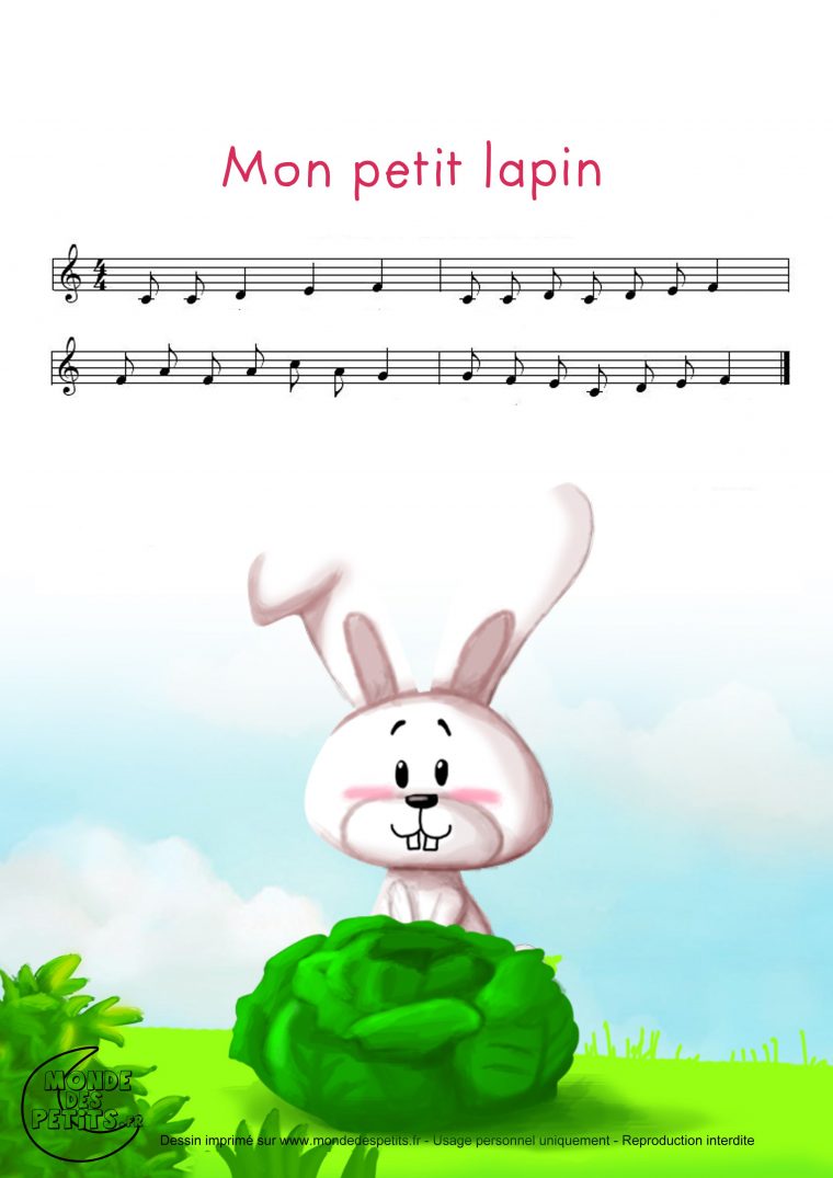 Épinglé Sur Ноты Для Начинающих pour Mon Petit Lapin Coloriage Jardin