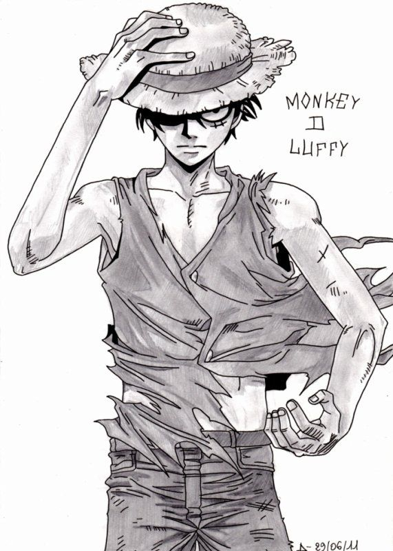 Épinglé Sur Dessins Manga (Papier) ——-> Comment Dessiner? serapportantà Dessin Luffy Facile