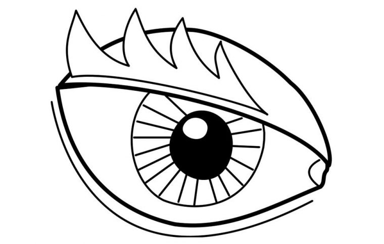 eye coloring pages