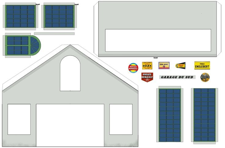 Garage Du Sud.(Imprimer Sur Feuille A4 180 Gr dedans Patron A4 Maison En Papier