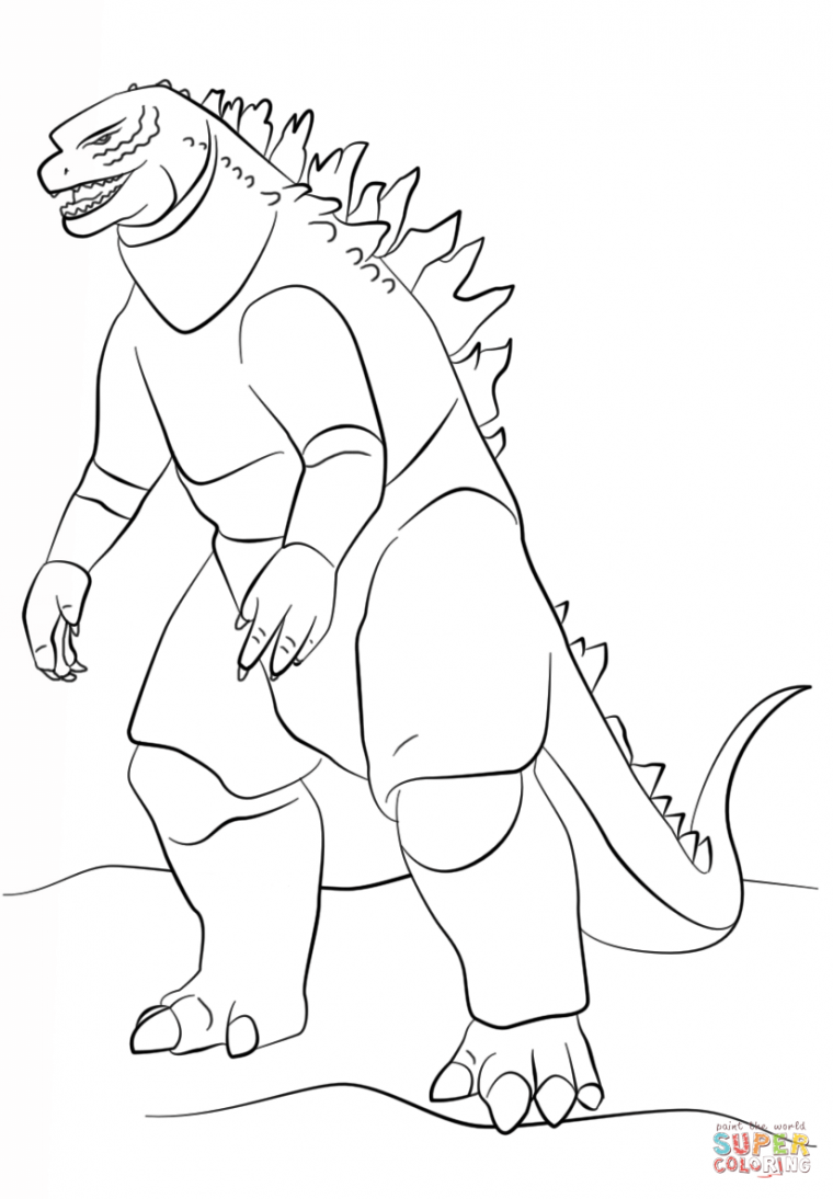 coloring pages godzilla