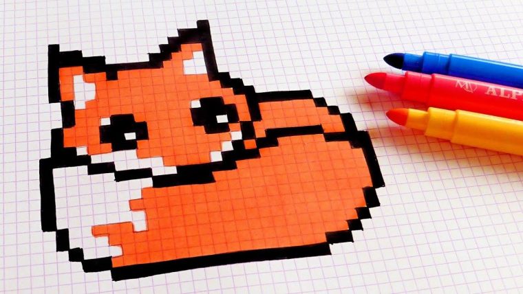 Handmade Pixel Art – How To Draw Kawaii Fox #Pixelart pour Model De Pixel Arte Kawiia 12 Models