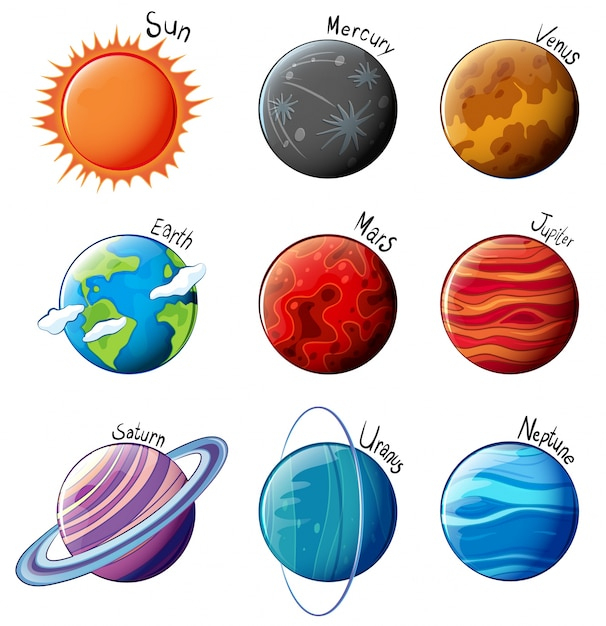 Illustration Des Planètes Du Système Solaire Sur Un Fond à Dessin Facile Du Systa¨me Solaire